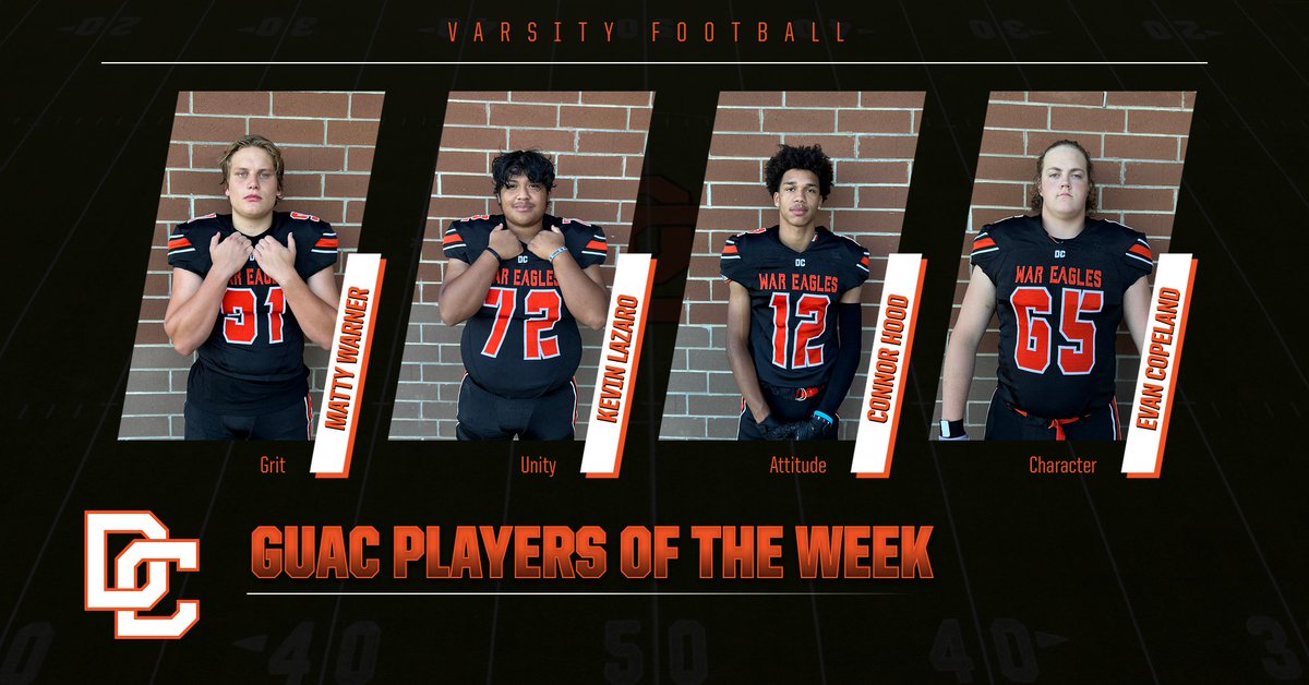 DavieHSFootball's tweet photo. Varsity GUAC Players of the Week! https://t.co/VUhjBGxy0e