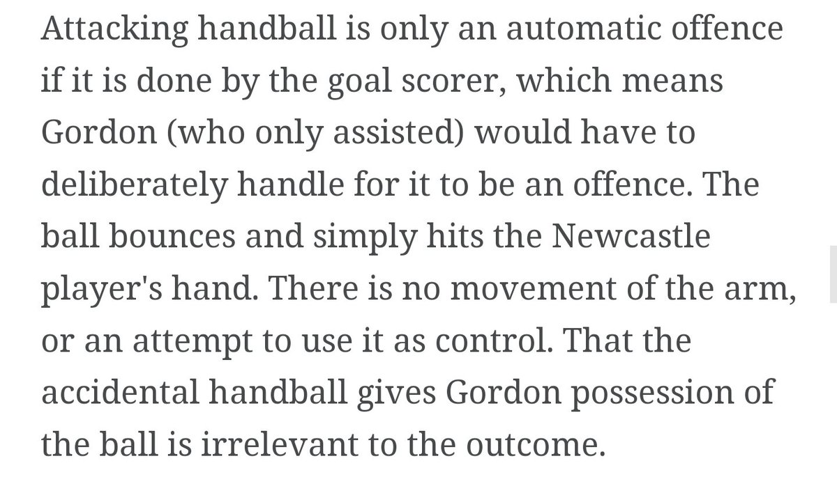 BadLoTGTakes's tweet photo. God where do I start.
Giving relevance to the UEFA Football Board 
"Am I out of touch? No, it's the IFAB who are the problem."
Claiming the considerations for deliberate play on offside vs handball are the same
Forgetting "unnaturally bigger" is a thing (again) https://t.co/KEfP9ayXWJ