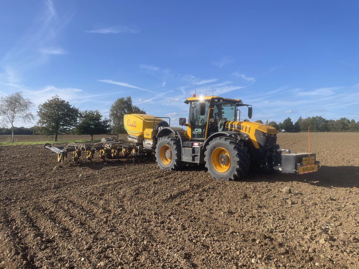 Drilling started today, Wheat blend going in. Drill-man’s dream right here, a match made in heaven.