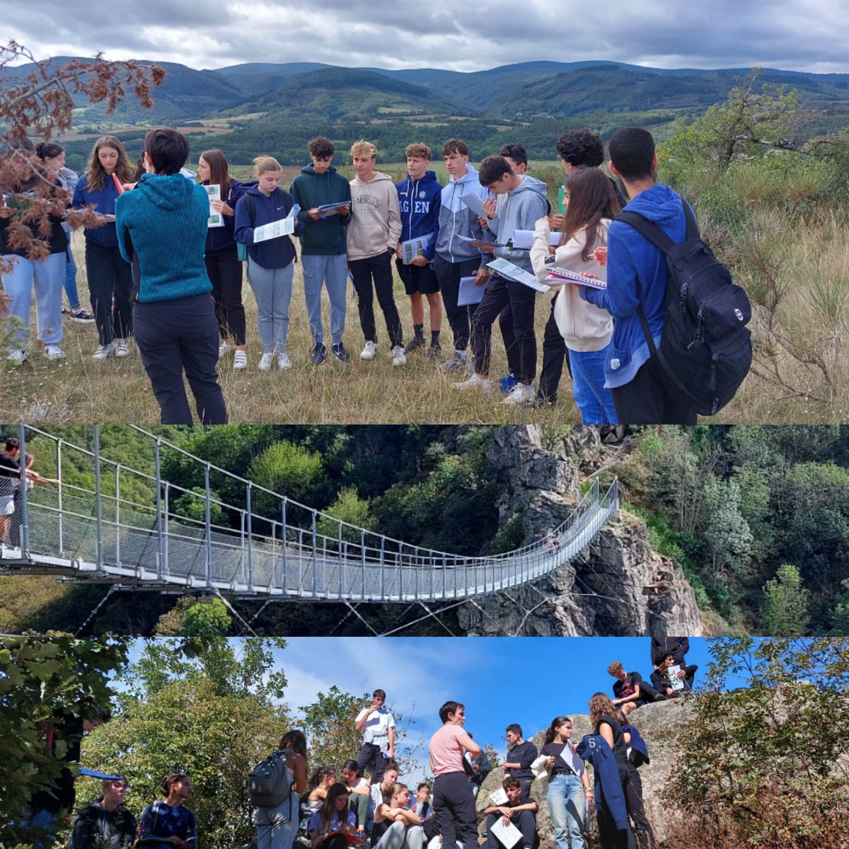 cdimoissac's tweet photo. Journée #géologie avec les Terminales Spé SVT de la @Cite_scoMOISSAC . Mme Navarro-Marque leur a fait découvrir la flore et les types de roche de la région de #Mazamet et de #Caucalières! Bon pour la tête et bon pour les jambes! @SophieRouxel @OlivierR81 https://t.co/xhRx0OhHON