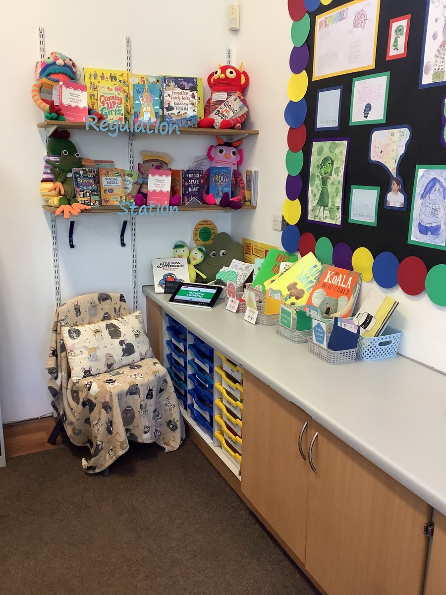 MissGreenBSJS's tweet image. Children are finding our ‘Regulation Station’ very useful ☺️✨