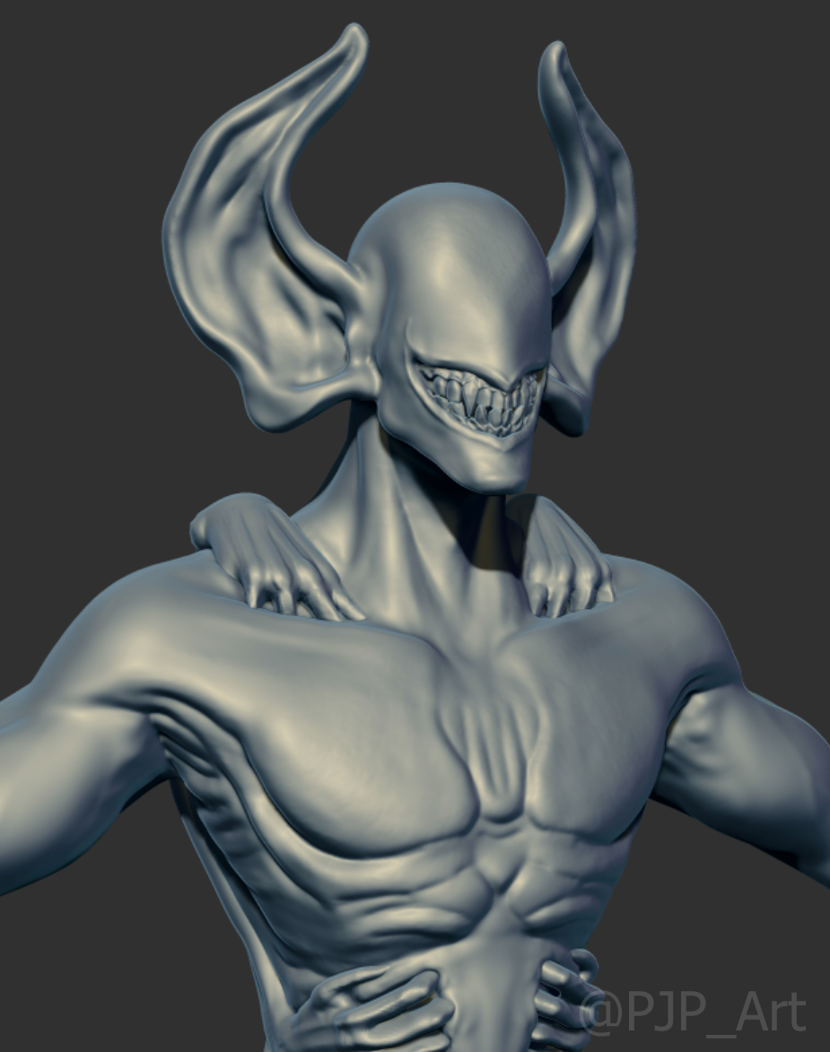 PJP_Art's tweet photo. Made the base model. Forgot to post. Doing some 3D print work with this fellow now. 

#3dmodeling #characterdesign #creaturedesign https://t.co/MYPWe7XoXD