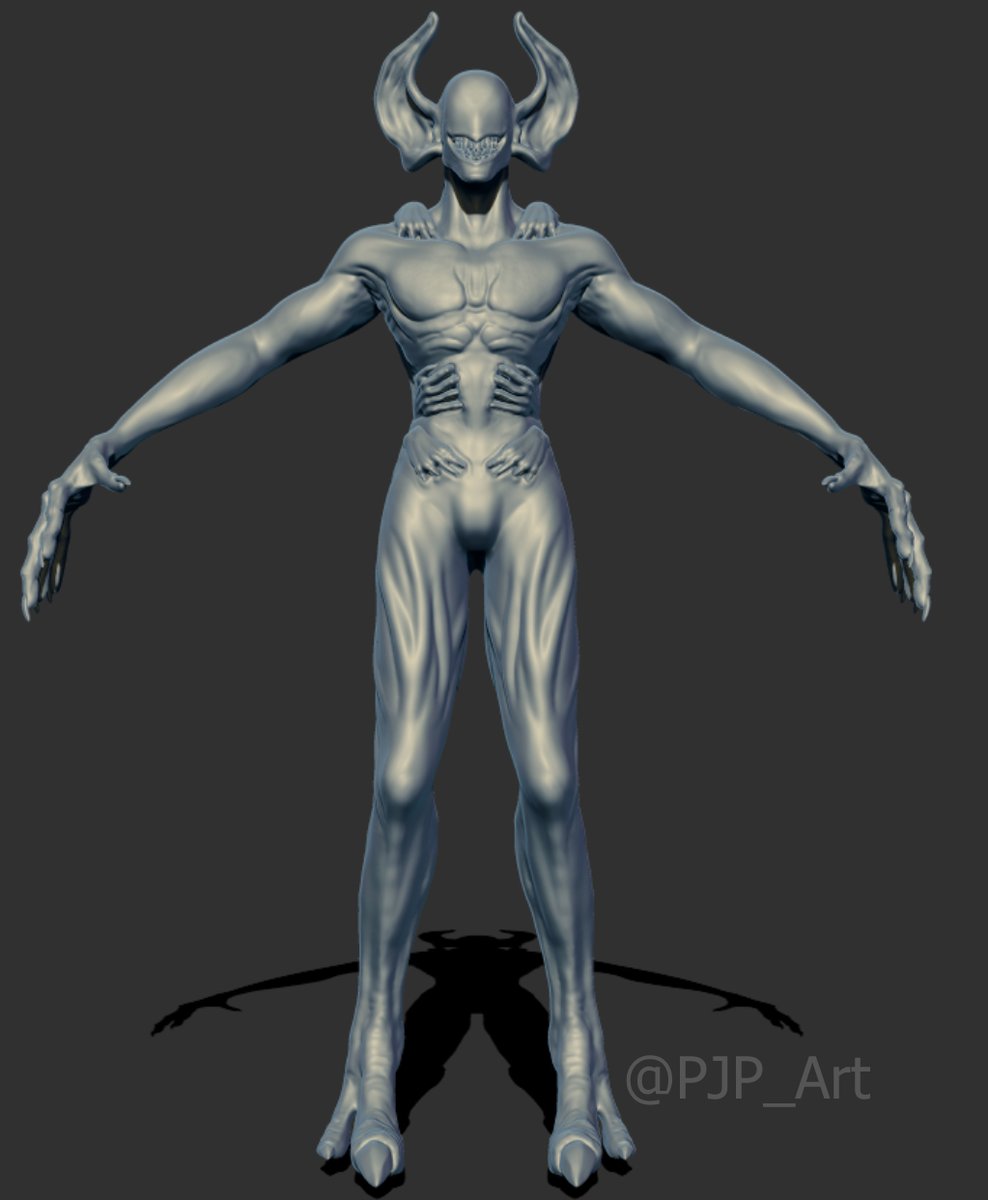 PJP_Art's tweet photo. Made the base model. Forgot to post. Doing some 3D print work with this fellow now. 

#3dmodeling #characterdesign #creaturedesign https://t.co/MYPWe7XoXD