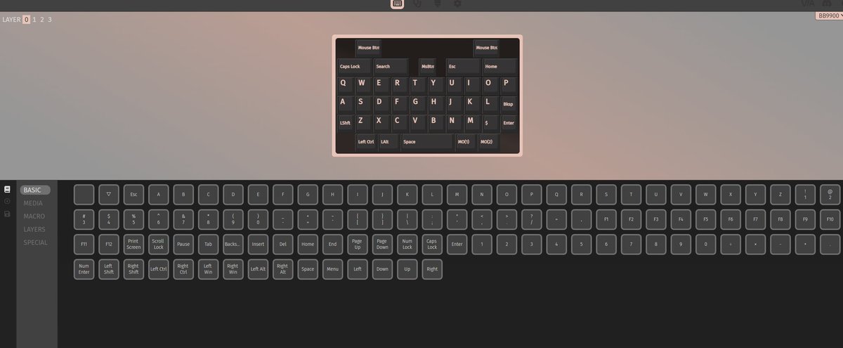 super mini USB keyboard and mouse combo, which based on the original Blackberry 9900 keyboard. The keymap can be customized by yourself