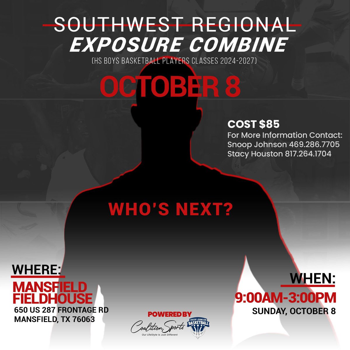 SJBasketball14's tweet photo. IT’S BACK! Glad to partnering again with @DJH5Report with the #SouthwestRegionalExposureCombine. If you are a high school basketball player not on the radar, this is a great opportunity. If you are interested in more info, hit up one of the contacts or DM me.#ITrustMyEyes https://t.co/W8bkBPNbvr