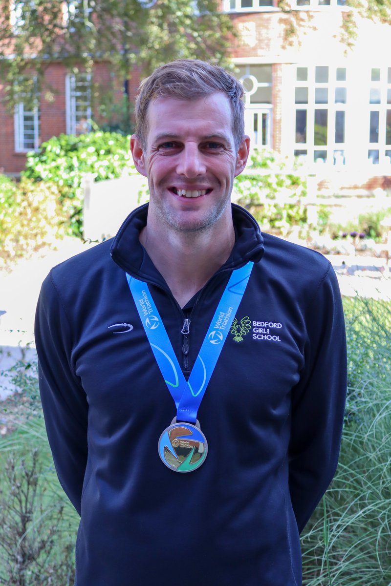 BedfordGirlsSch's tweet photo. 🥇 Our World Triathlon Champion, Mr Castro, is back at BGS! 🎉

He clinched victory at the 2023 World Triathlon Championships and secured second place overall. With 15 podium finishes, including 8 golds, he's a true #BGSRoleModel. Congrats, Mr Castro! 

#BGSProud #BGSInspired https://t.co/XQtN1OkwAQ