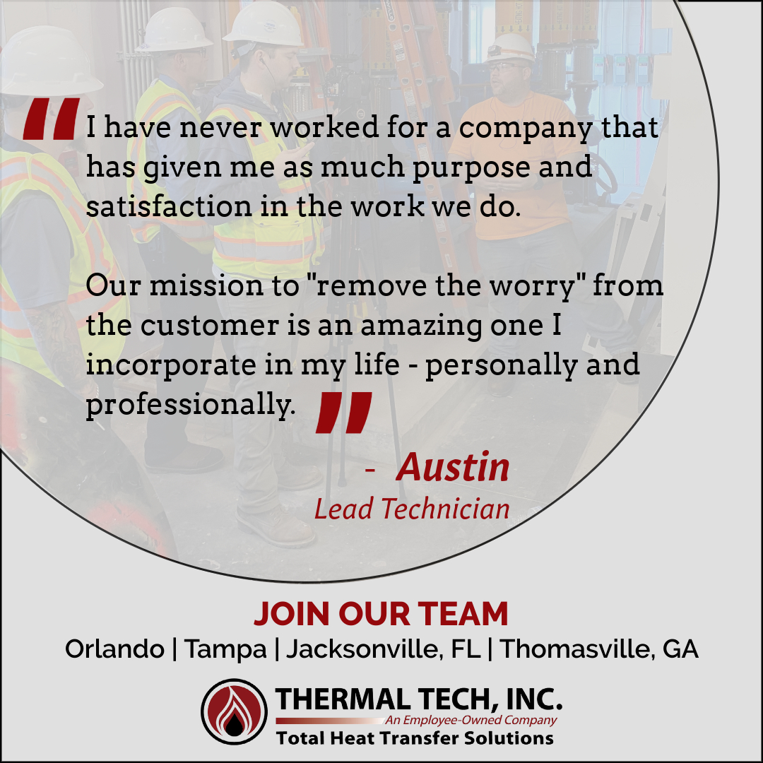 ThermalTechInc's tweet photo. Are you looking for a satisfying career with a supportive working environment?

See what Austin Irby, our Lead Technician out of our Tampa location has to say about his work-life experience.

We're hiring: https://t.co/rnOYHLin0w https://t.co/O4hyhbA0AN