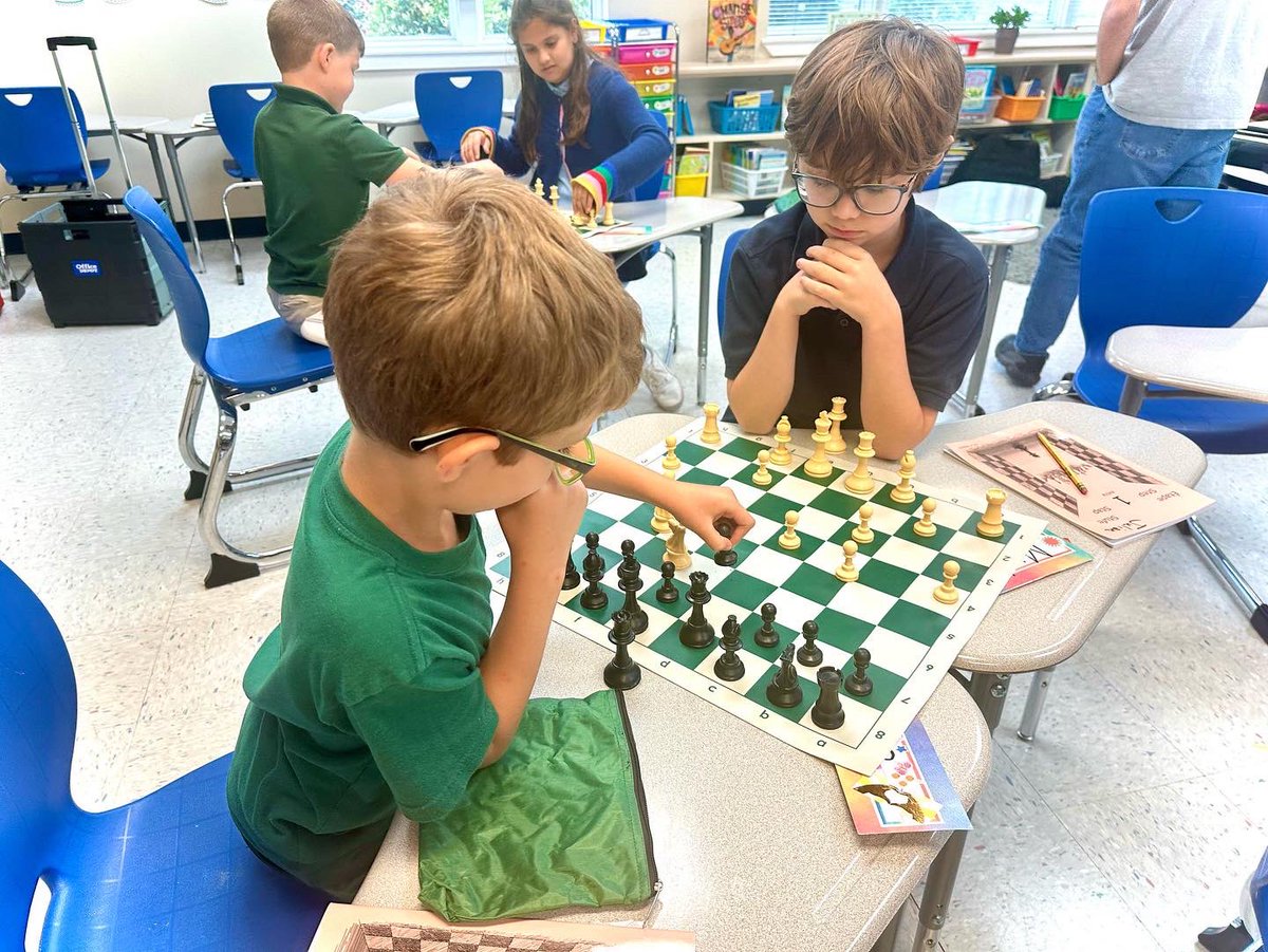 CBACaryNC's tweet photo. βοΈ Checkmate your doubts, unlock your potential! π² Embracing confidence, strategy and growth through Triangle Chess Club through our enrichment program here at CBA. Watch as reading, math and social skills sore to new heights! ππ #CheckmateSuccess #OnlyAtCBA #Cheetahfierce π https://t.co/giLFN4Mt12