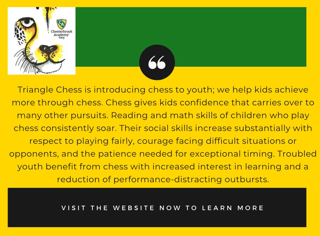 CBACaryNC's tweet photo. βοΈ Checkmate your doubts, unlock your potential! π² Embracing confidence, strategy and growth through Triangle Chess Club through our enrichment program here at CBA. Watch as reading, math and social skills sore to new heights! ππ #CheckmateSuccess #OnlyAtCBA #Cheetahfierce π https://t.co/giLFN4Mt12