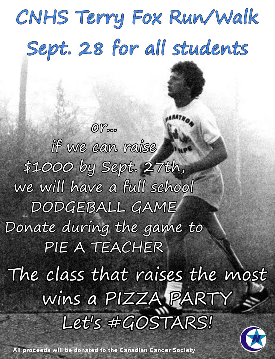 Students can donate funds to their period 1 teachers to help raise money for this worthy cause.