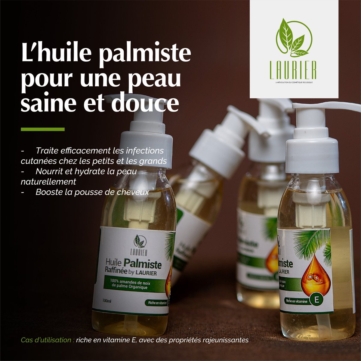 #TeamLaurierKin, l’huile palmiste raffinée par Laurier à l’état pur est une merveille pour le traitement des vergetures et les infections primaires de la peau.