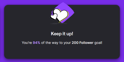 ThisIsntEm_'s tweet photo. We've only been back for a week or so but I have been really vibing with streaming and it's helping so much with my mental health. 

and we are so close to our 200 goal! 😌 https://t.co/Its8SKGm0L