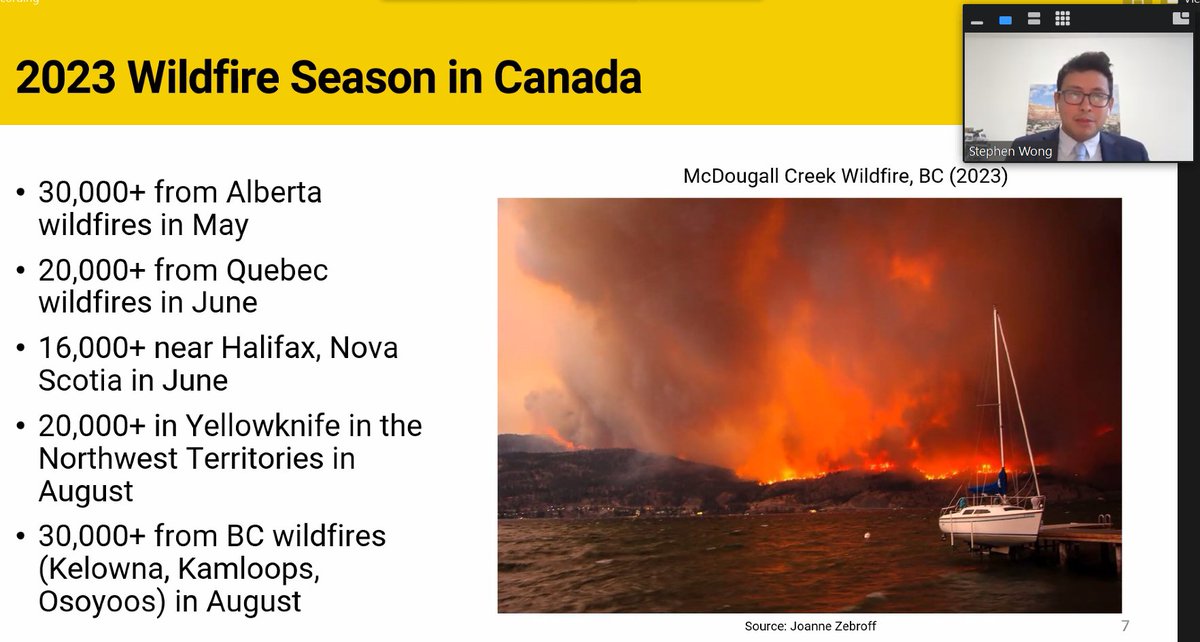 Dr Stephen Wong now presenting his research on human behaviour in #wildfire #evacuation