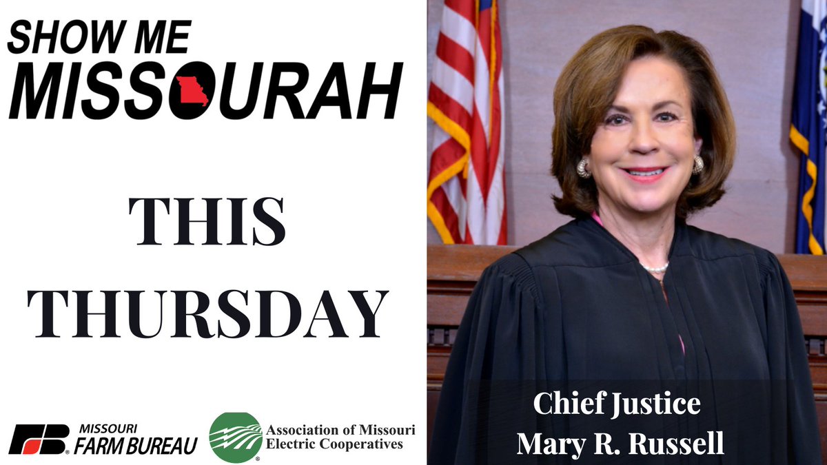 Tune in this Thursday for a special episode of Show Me Missourah, featuring special guest Chief Justice Mary R. Russell