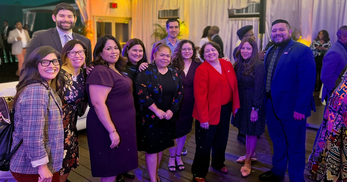 .@edExcelencia's Co-founder and CEO, @ds_excelencia, joined Secretary of Education Miguel Cardona and Senator Alex Padilla to recognize Apple's Racial Equity and Justice Initiative partners, including the Global HSI Equity Innovation Hub at @csunorthridge.