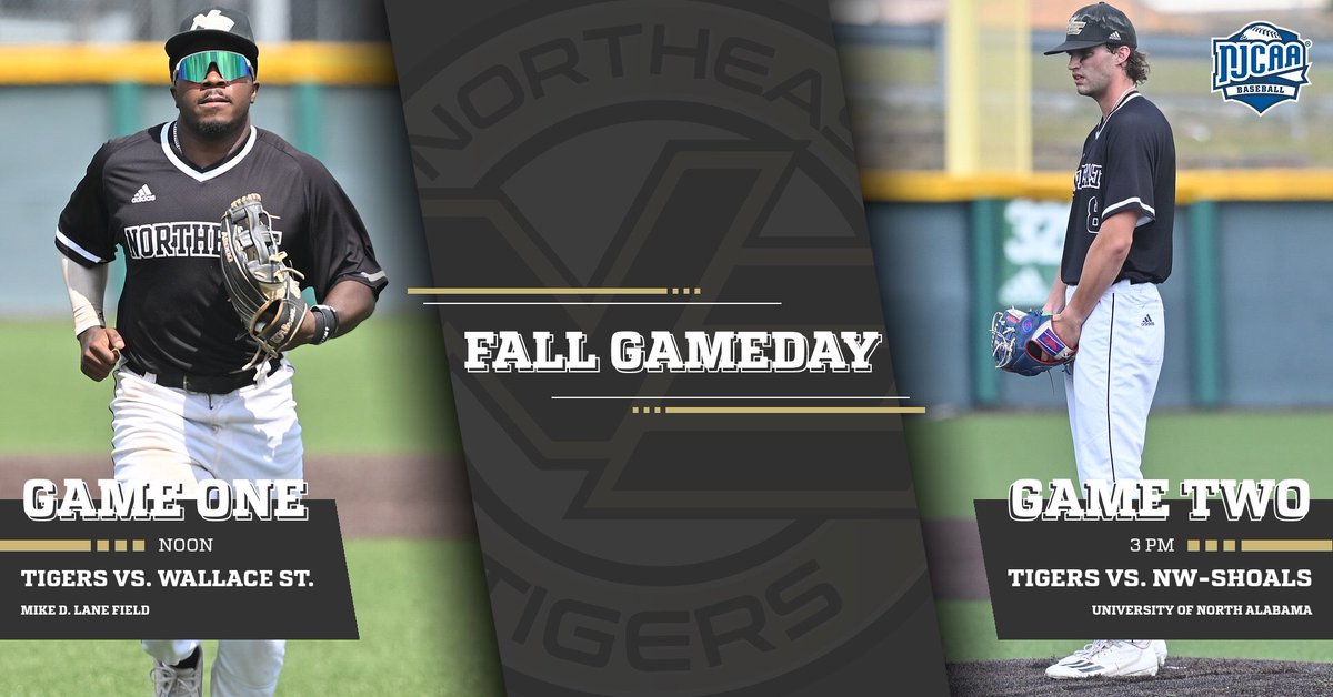 BSB | <a href="/NEMCCBASEBALL/">Northeast Baseball</a> enters the heart of its fall schedule with a short trip to the Shoals!

🆚 <a href="/WallaceBaseball/">Wallace State Baseball™</a>
🕰️ Noon

🆚 <a href="/NWSCC_Baseball/">Northwest Shoals Patriots Baseball</a>
🕰️ 3 pm

📍 Mike D. Lane Field (Florence, AL)
📺 No Broadcast
🐯 #TigerTown