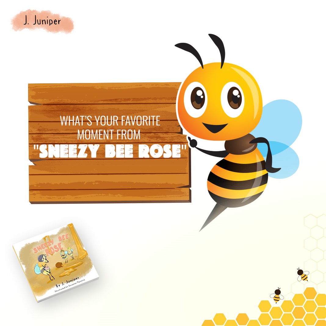 Join the conversation! Share your favorite line or moment from the book that left a lasting impression on you or your little one.

Available on Amazon:a.co/d/5sYVqwD

Or Barnes and Noble
rb.gy/3mg36

#JJuniper #SneezyBeeRose #lifelessons #childrenbook #honey