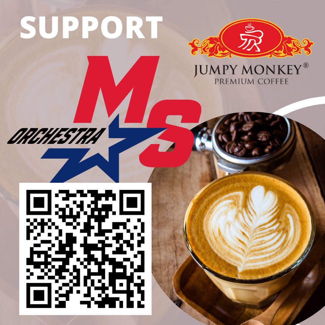 The MSHS Orchestra Coffee Fundraiser link is now open! jumpymonkey.com/products/2023-… Whole bean or freshly ground gourmet coffee, hot cocoa, or k-cups delivered right to your door. Proceeds go to @MshsOrchestras