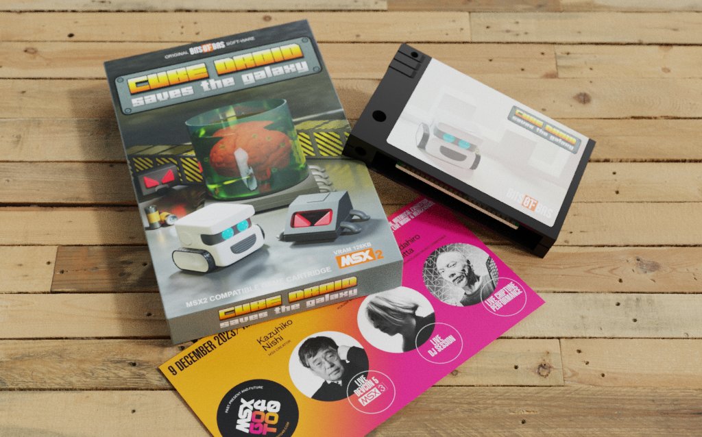 bitsofbas's tweet photo. The Cube Droid code is finished! We're now working on getting the physical release ready for GOTO40 in december. Stop by and pick up a copy! ๐ค
Teaser: https://t.co/N81y11elYd
#cubedroid #MSX https://t.co/udOp4sJekV