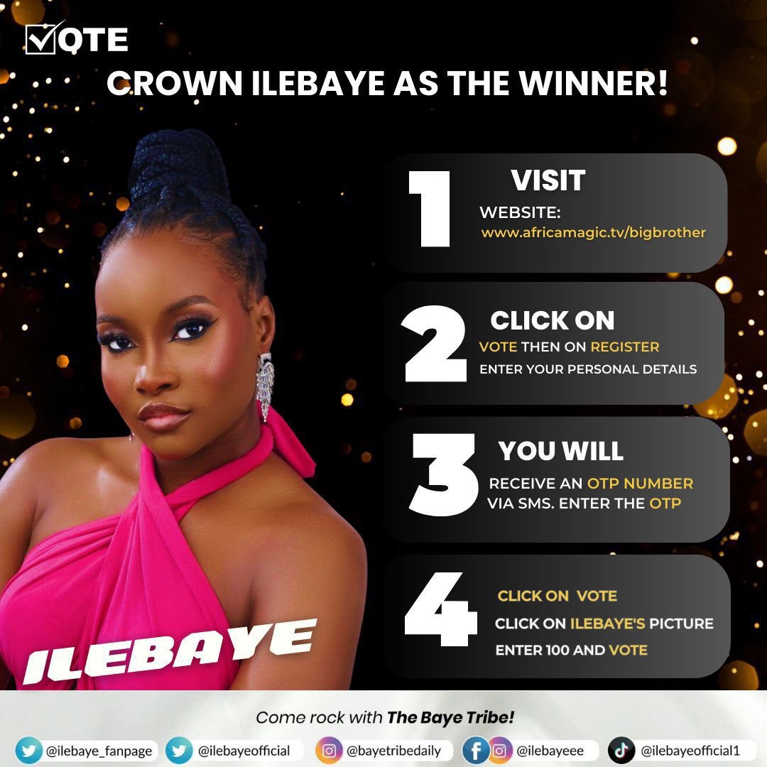 OfficialEmeka6's tweet photo. Hope you are voting for Ilebaye?
Vote for Ilebaye,the most deserving winner.
#BBNaijaAllStars #Bbnaija
VOTE ILEBAYE
VOTE ILEBAYE
VOTE ILEBAYE
#Phyna𓃰 , #Spartans,#Adekule https://t.co/vJj60gyuQU