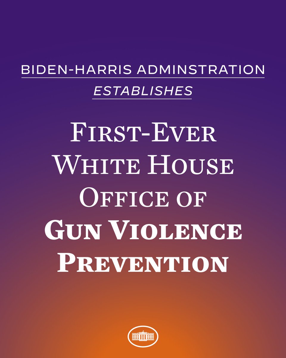 VP46Archive's tweet image. We need leaders with the courage to act — and that's exactly what our Administration is doing.

@POTUS and I are proud to establish the first-ever White House Office of Gun Violence Prevention.
