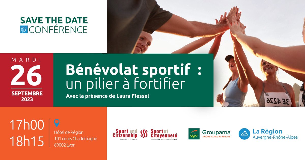 JulianJappert's tweet photo. Demain à #Lyon conférence exceptionnelle et gratuite sur le #bénévolat dans le #sport : freins, solutions, perspectives …  à l’hôtel de Région @auvergnerhalpes avec @Groupama
Modération @LaProlon 
Avec @FlesselLaura @carolemontillet &amp; @DDouillet 🙏
@alnanchi @FrancisThomine https://t.co/CxYYNNQpSF