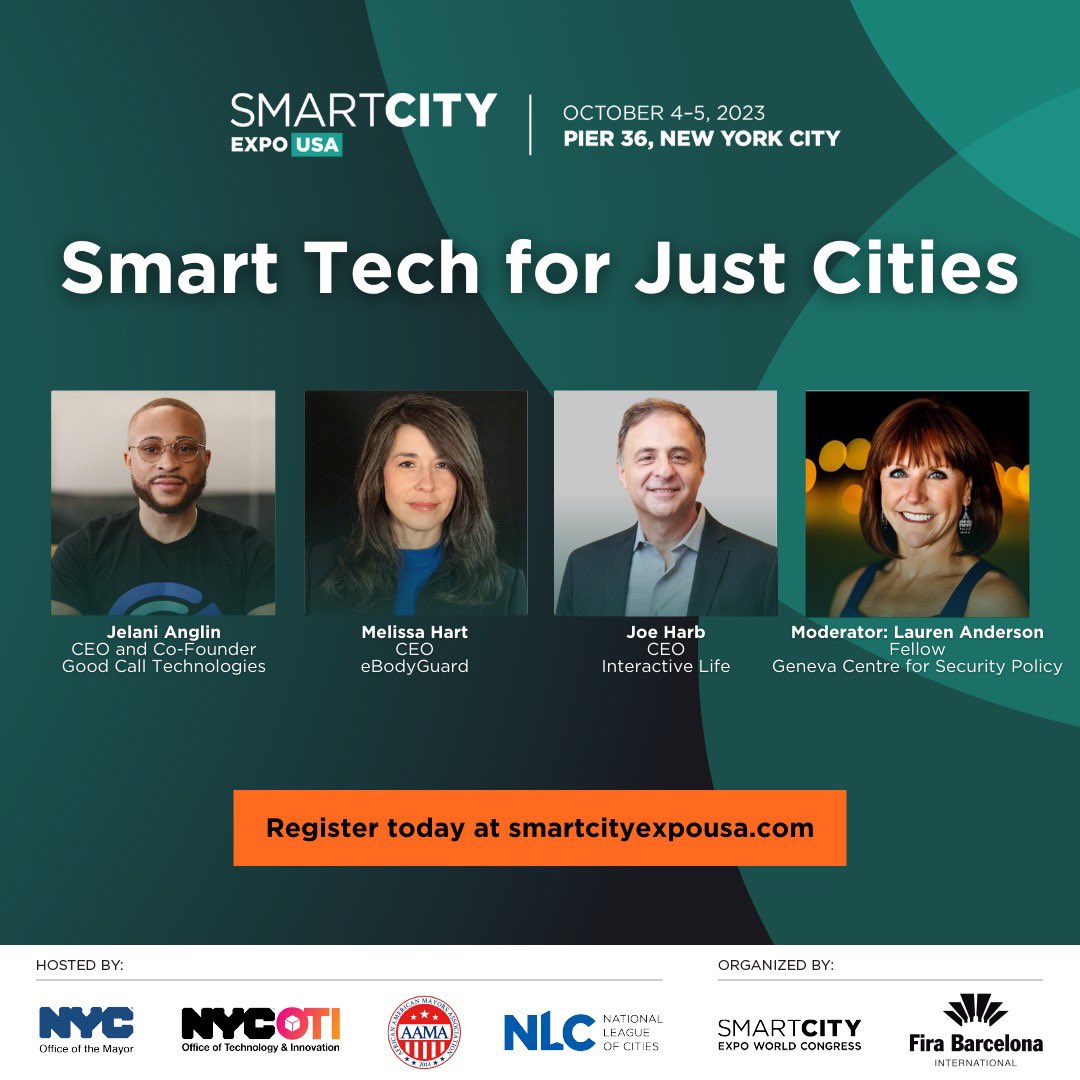 TomorrowCityUSA's tweet photo. Our Innovation Forums at #SCEUSA23 foster in-depth conversations on pivotal topics impacting our cities. Here are three remarkable Innovation Forums you won't want to miss 🔥:
⁠
🔸 On October 4th, join Andy Riemer (@sideporchviews),  Zabina Bhasin (@InKidzCo), and @sandrambaer (@SmartCitiesW) as they delve into the realms of belonging and mental health in cities.

🔸 On October 5th, two Innovation Forums feature dynamic leaders driving discussions on smart tech and blockchain. @JelaniAnglin (Good Call Technologies), Melissa Hart (eBodyGuard), Joe Harb (Interactive Life), and Lauren Anderson (Geneva Centre for Security Policy) will lead the smart tech conversation, while @e_cheikos (@BL4SG_) will navigate the world of blockchain.
⁠
🗓 October 4-5, 2023 at Pier 36 in NYC⁠
⁠
This is an event you won't want to miss. Register now: https://t.co/4tNza6L7ll