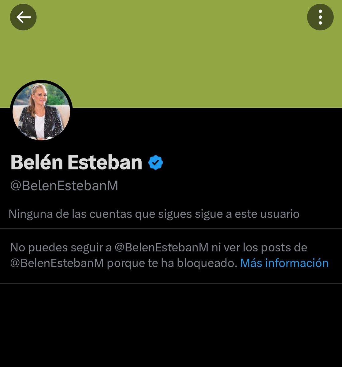 Belén Esteban me tiene bloqueado porque subió una foto el día del trabajador y yo le contesté que si lo que hacía ella era trabajar, al parecer no supo que contestar...