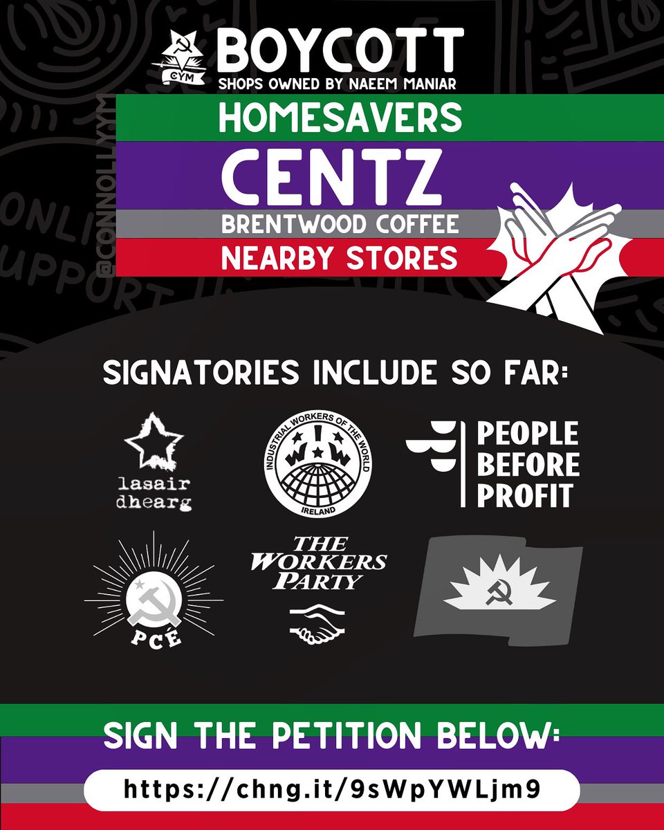 ConnollyYM's tweet photo. Support our boycott here by signing this petition- pledging to boycott businesses owned by Naeem Maniar:

https://t.co/lZAXHF5sCQ https://t.co/OkHrvqqTcA