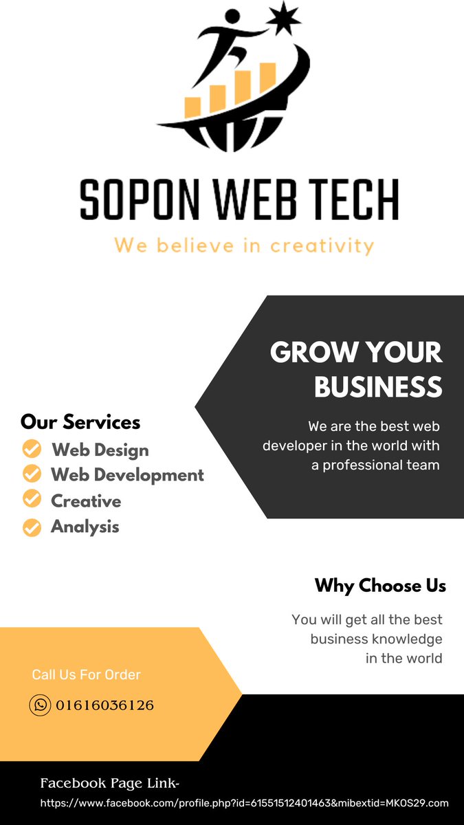 soponwebtech's tweet image. Hi Do You want to build a Web Site 
Then Contact Us
-----------
Whatsapp : 01616036126

Email : aadore26@gmail.com

Facebook: facebook.com/aadore26

Follow Us
----------
Facebok page: facebook.com/profile.php?id…

Instragram: instagram.com/soponwebtech/?…

Twitter: