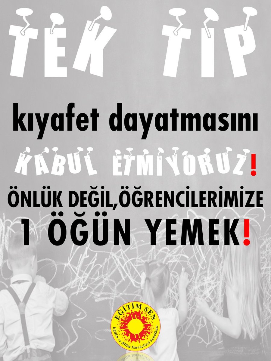 Önlük değil öğrencilerimize bir öğün yemek!
#ÖnlükBedeniVerme