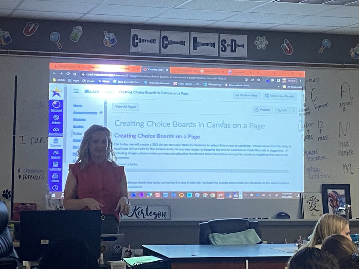 DigitalDixon326's tweet photo. @CCISDLearnTech Jill M. and @lmackay design learning opportunities with choice boards in Canvas. #ccisdmoments https://t.co/Z7kk3gzxfx
