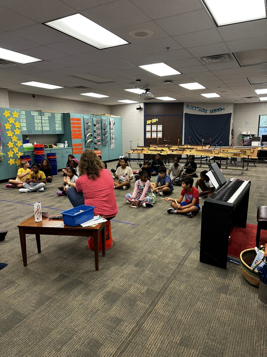 Everyone learning rhythm! Future percussionists in the room! ❤️🙂 <a href="/HumbleISD_SWE/">Summerwood Elementary</a> <a href="/HumbleISD/">Humble ISD</a> Such a great space! Our teachers are the best!