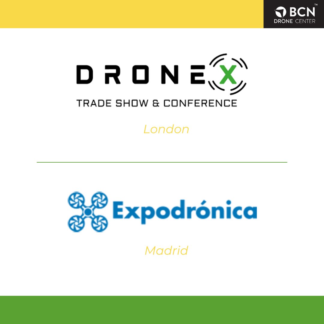 This week we’ll attend the DroneX (London) and Expodronica (Madrid).

Do not miss the opportunity to meet there, contact us!

#dronex #expodronica #uas #drone