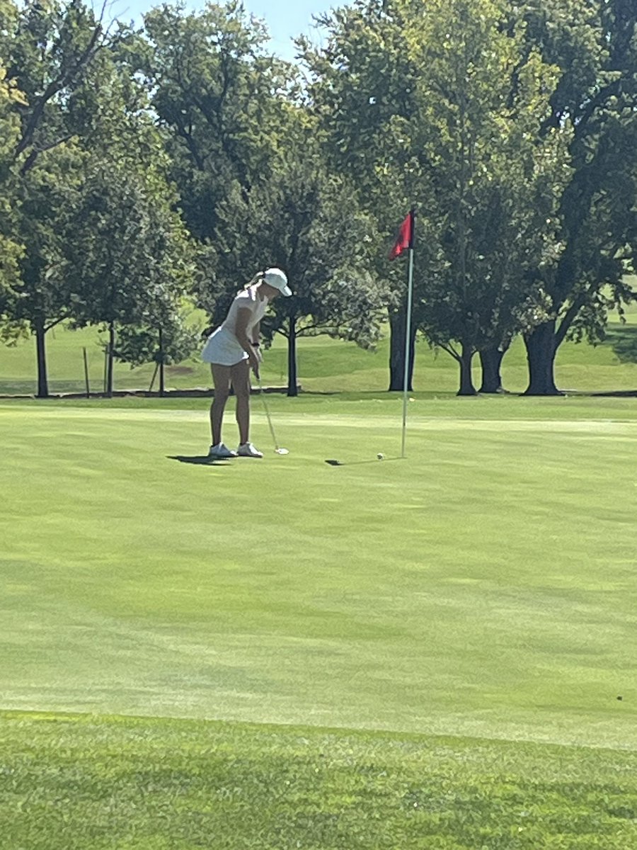<a href="/Kiley_Maier/">Kiley</a> with a par on her first hole at Rolling Hills Country Club. It’s a beautiful day for a golf tournament. <a href="/Channel060/">Channel 060</a> <a href="/CoachZKliewer/">Zac Kliewer</a> <a href="/mrs_kliewer/">Mrs. Kliewer</a> <a href="/ColtsAD/">📳Campus Athletics#⃣🐴🆙</a> <a href="/jenmaier07/">jen</a>