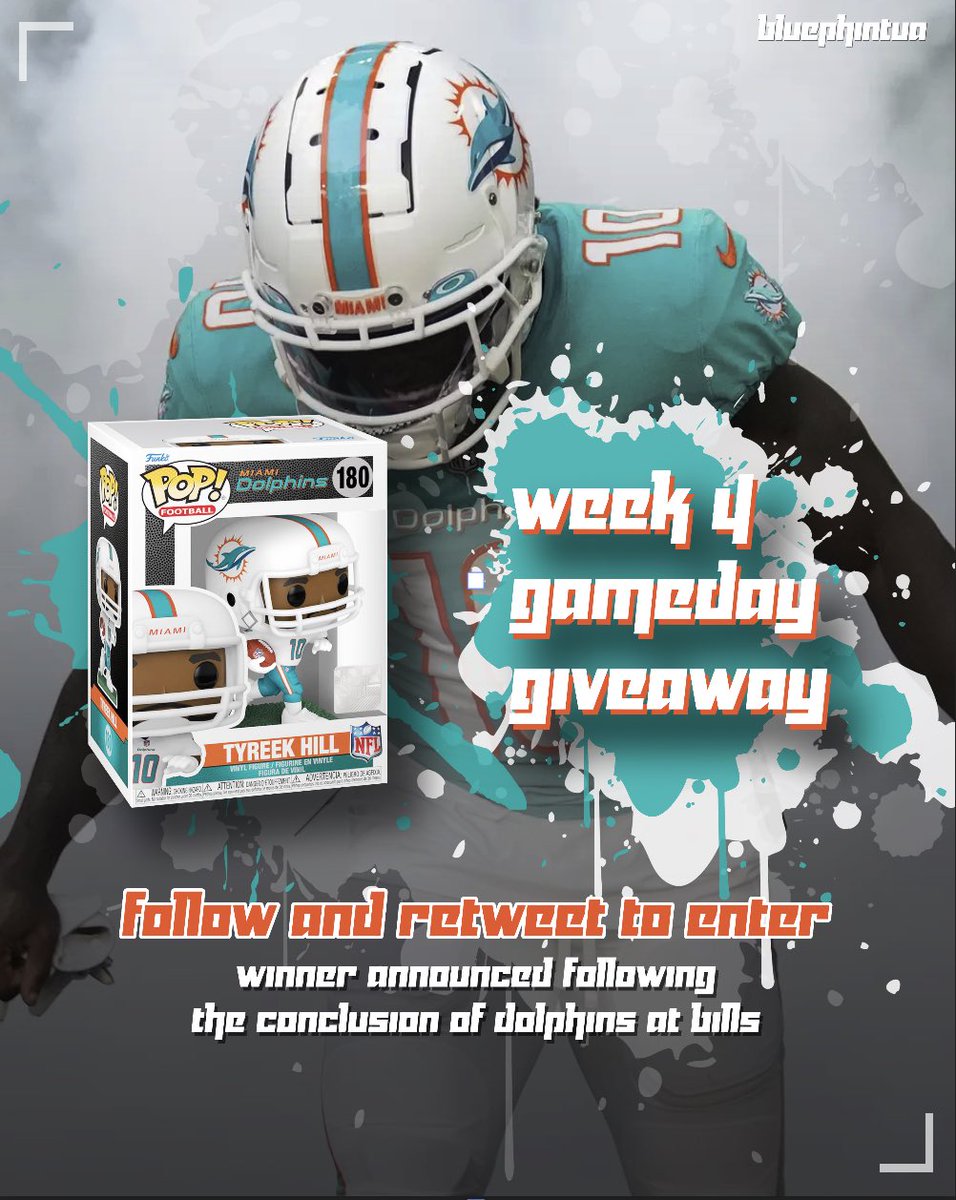 achanestan's tweet photo. 🔥WEEK 4 GAMEDAY GIVEAWAY 🔥

🐆 Tyreek Hill Funko Pop up for grabs. 

You know what to do. Follow + RT
#FinsUp #BuckFuffalo #BeatTheBills #KingsOfTheEast #NFLWeek4 #NFLTwitter https://t.co/YLqAqnq4lV