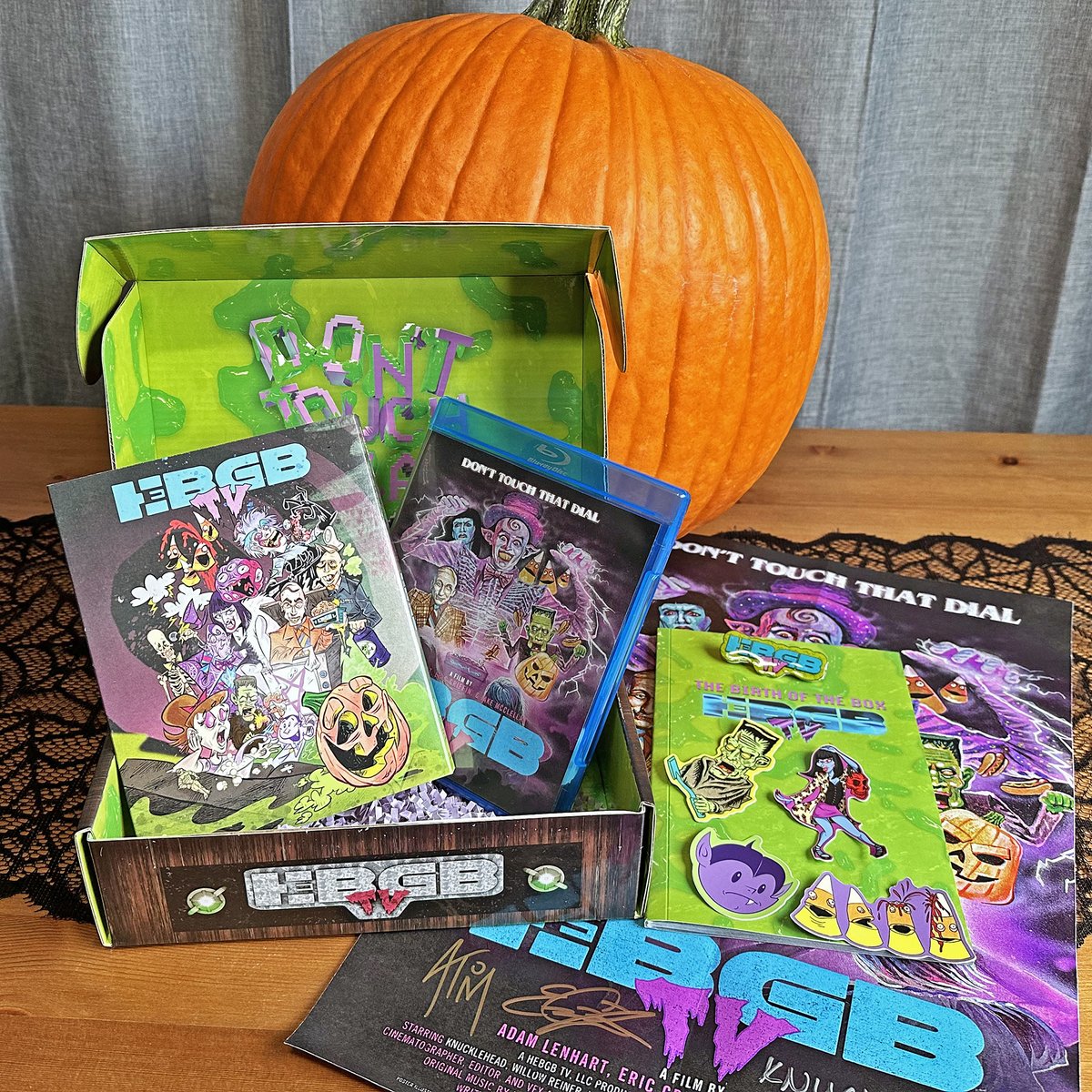 Don't touch that dial, because your new Halloween obsession is on Blu-ray now and coming to <a href="/ScreamboxTV/">SCREAMBOX</a> on October 13!

HeBGB TV is a hyperactive horror-comedy anthology for fans of WNUF Halloween Special, Pee Wee's Playhouse, and I Think You Should Leave.