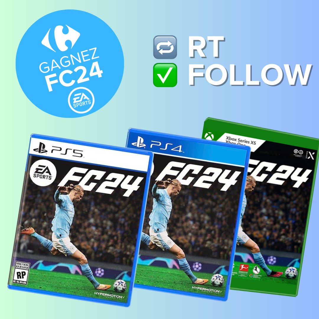 [JEU CONCOURS] Vous l'attendiez, il est làààà ⚽ Gagnez le nouveau #FC24 😍 Vous avez intérêt à mettre des clims 👀 Pour participer ➡️ RT + FOLLOW 🤞 Dites-nous quelle version tu veux 🎮 Les 5 gagnants seront tirés au sort le 06/10 🍀