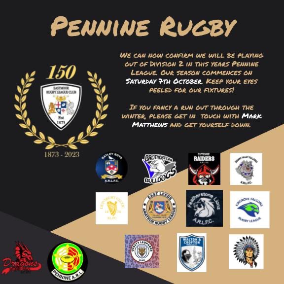This Thursday sees our Pennine team back training as we build before the first fixture on Saturday 7th October! If you are interested in getting involved, come down training or let us know! ⚫️⚪️🟡