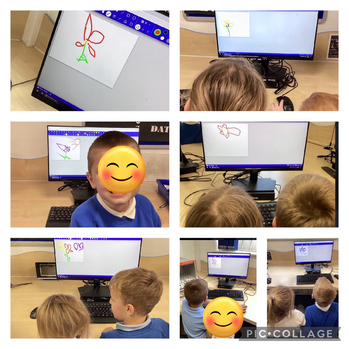 Practicing our IT skills today using the Paintz app🖥️🖥️