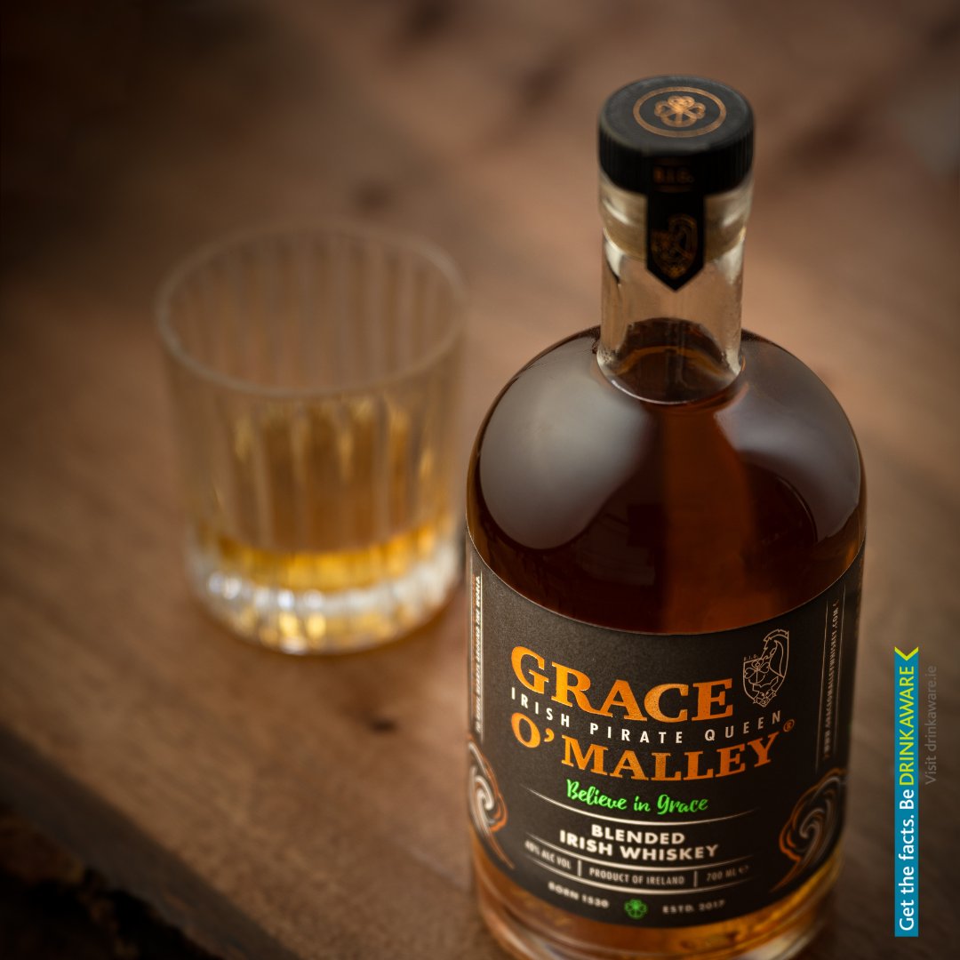 Grace O'Malley #BlendedIrishWhiskey – a tribute to the fierce women who carved their path. Join the legacy, embrace the untamed spirit of every drop. 🥃 #BelieveInGrace #GraceOMalley #irishwhiskey #whiskey #irish #blendedirishwhiskey