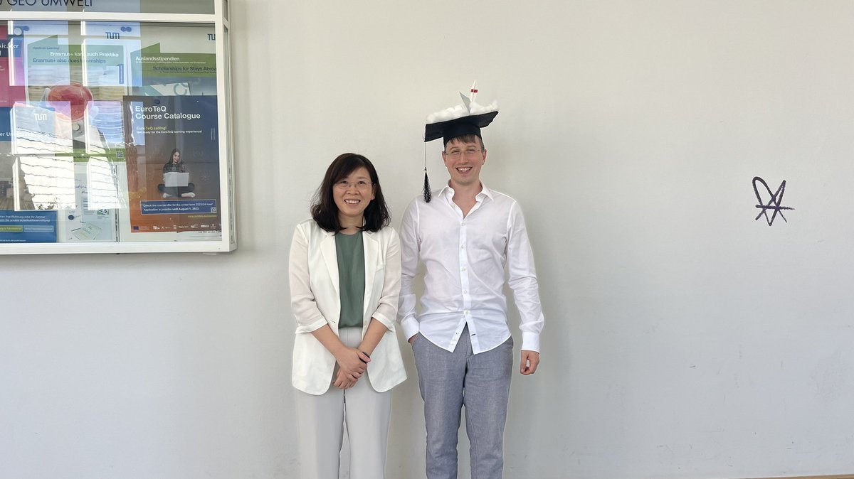 Exciting news: Dr. Ebel @PWJEbel has successfully defended his PhD on #cloudremoval in #AI4EO. Congrats, Patrick! 🎉 In my view, he did significant contributions towards #trustworthy and #scalable cloud removal in satellite images for real world applications.