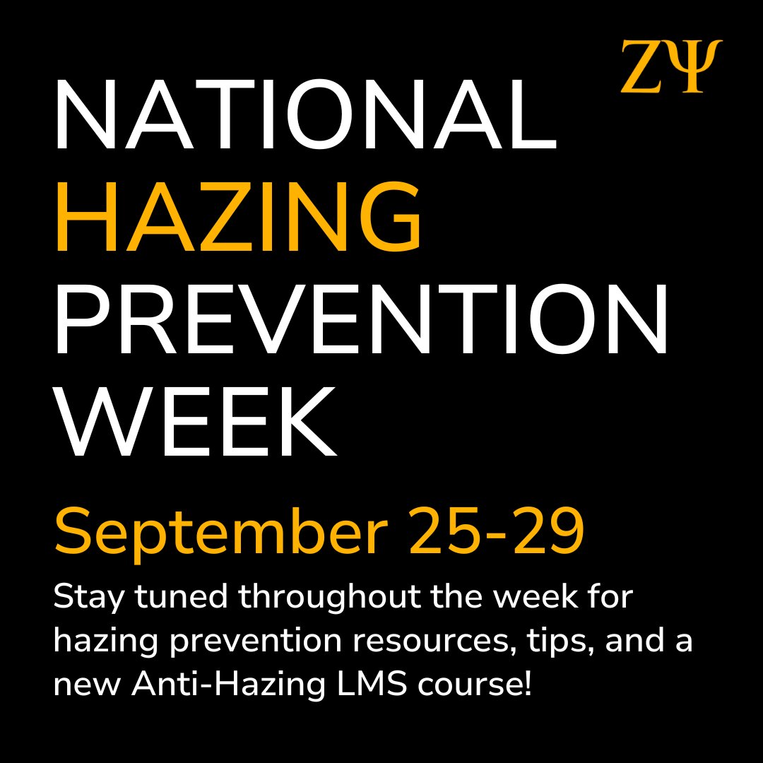 Join us in making a meaningful difference during National Hazing Prevention Week (NHPW) from September 25th to 29th! 

Stay tuned for more info and initiatives as we actively participate in this week of education. 🙌