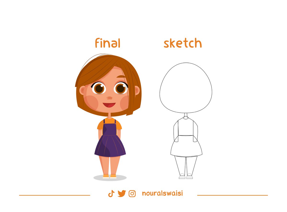 سكتش بسيط وسريع 🤏😍
هاد النوع من الرسم يسمى تشيبي ❤️
لانو بكون فيه الراس حجمو كبير مقارنة بباقي الجسم 
#اليوم_الوطني_93_السعودي 
#illustration #رسم_رقمي