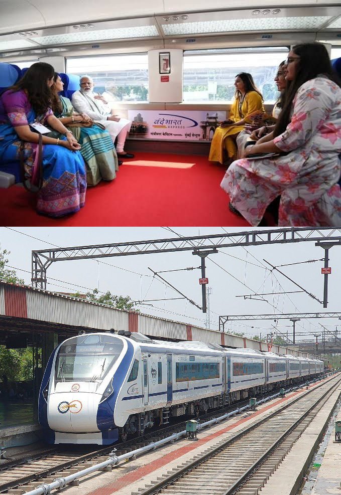 sharmaAvl's tweet photo. Congress Model of Development 
                        v/s 
           The Modi Model

      Train technology in India:

🇨🇭ICF: The blue colour Swizz technology coaches were introduced in 1955, discontinued even by the Philippines in 2009, still operational in India, due to incompetence of the previous regime.

 (LHB Coach Production in
2014: 543, 2023: 5,869)

This is also the Coach which Rahul Gandhi shamelessly showcased today, without knowing that it is his party’s failure that Indians even today have to travel in these coaches.

🇩🇪 Alstom: Rajdhani/Shatabdi fame LHB coach is 1962 tech, could be introduced in India only in the late 1998, due to initiative of late Atal ji

🇮🇳 Train 18 - Bharat’s First 100% indigenous train technology, designed and developed by our own people, started in 2019.

Bharat now has finally found a leader in PM Modi, who knows how to deliver & who does not believe in using bharat’s poor people for publicity, but rather believes in changing the destiny of Bharat by building modern infrastructure & doing everything Bharat needs in order to come out of the mess that Rahul Gandhi even after 75 years is publicising with ZERO shame.
