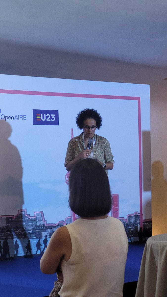 pedroprincipe's tweet image. Training and support activity from @OpenAIRE_eu nexus project presented at the #OSFAIR2023 poster session by @paulacmoura from @UMinho_Oficial @bibliotecasUM