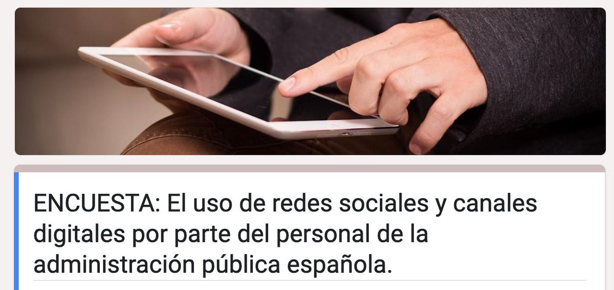 📢 ¿Trabajas en una administración pública española? 📊📱 Ayúdame en este estudio sobre el uso de las redes sociales y los canales digitales en la #administración. ¡Participar en esta encuesta rápida te llevará solo 3 minutos! 👉forms.gle/r1sGkSZ8ZYGUKi…