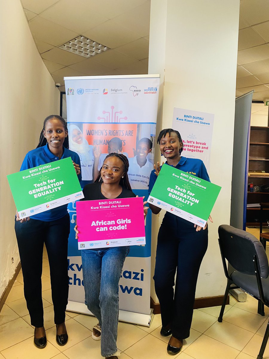 🌐 Exploring the digital frontier with fellow future tech leaders at the amazing girls' coding camp #AGCCI . Together, we're coding the future! 💻💡🚀 #GirlsInTech #CodingAdventures #TechCampVibes'@unwomentanzania @Regina_Magoke