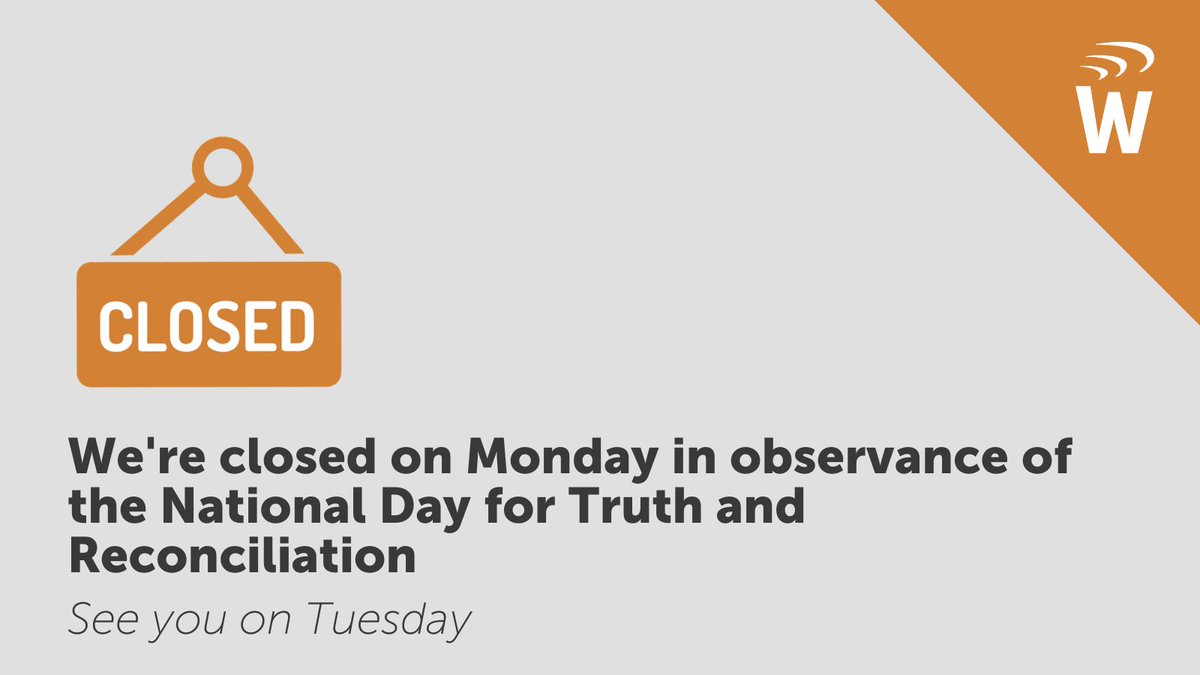 Attention WaveDirect customers, our offices will be closed this Monday 📷 Regular hours resume on Tuesday morning 📷