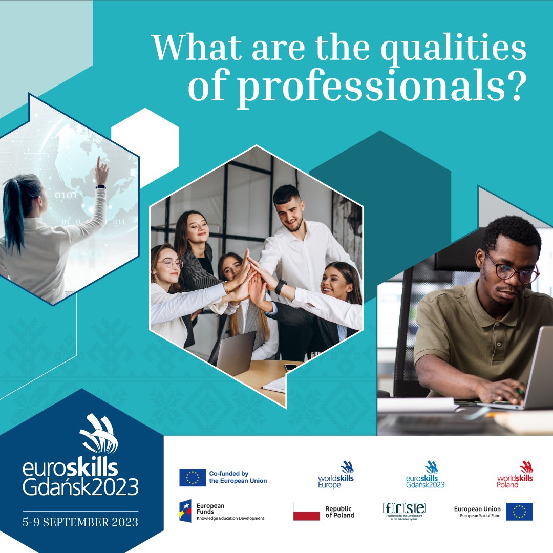 Problem solving, self-management, ability to work with people, application of technology - these are the most desired skills of the future. Look at them - they are the qualities of professionals!

#SkillsAreTheFuture #UnitedBySkills #SkillsOfFuture #professionals😎